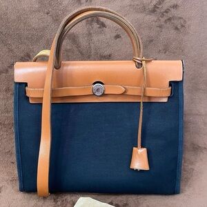 Hermes Herbag PM - Toile Vache Calfskin
